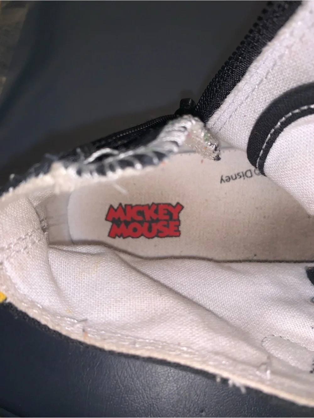 Disney Black and Red High-Top Kids Sneakers with White Toecaps